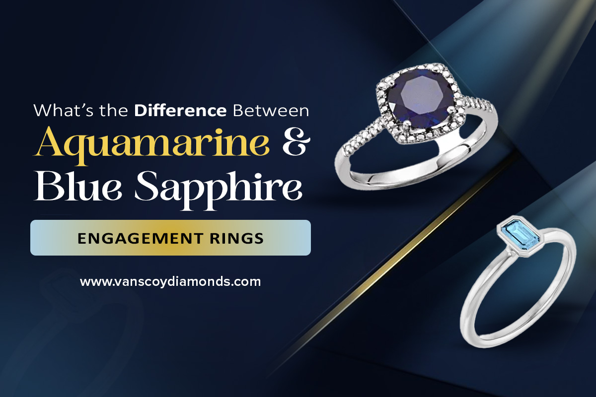What’s the Difference Between Aquamarine and Blue Sapphire Engagement Rings