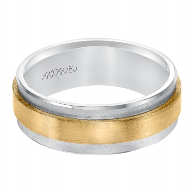 Concave Soft Sand And Satin Finished Bevel Edges Comfort Fit Wedding Band