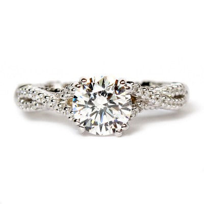 14K White Gold Diamond Semi-Mount Engagement Ring by Verragio