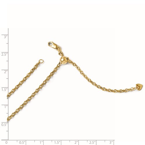 Adjustable Diamond Cut Cable Chain (22
