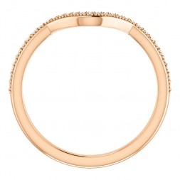 14K Rose Round .14 CTW Diamond Band