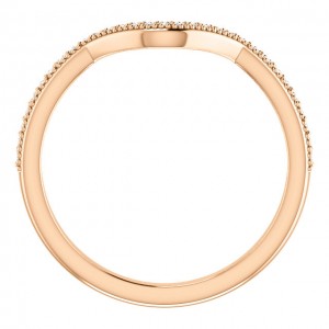14K Rose Round .14 CTW Diamond Band