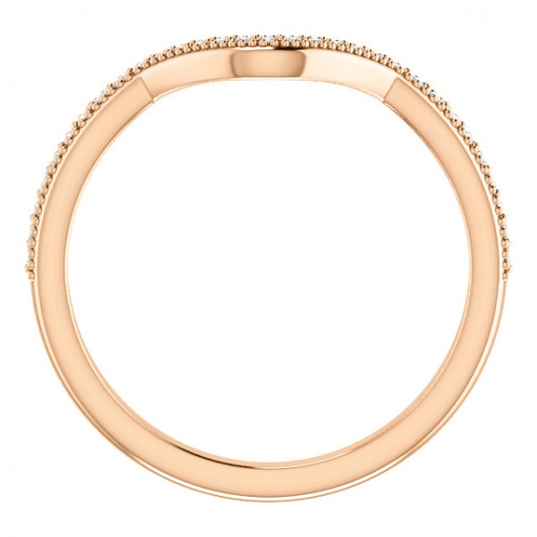 14K Rose Round .14 CTW Diamond Band