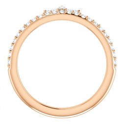 14K Rose 1/3 CTW Diamond Stackable Crown Ring