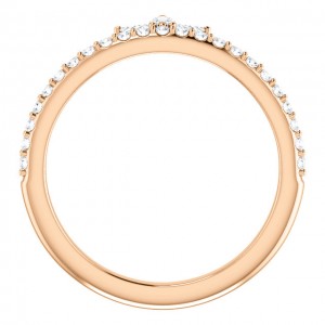 14K Rose 1/3 CTW Diamond Stackable Crown Ring