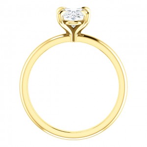 14kt Yellow gold 1.33 Ct Oval Moissanite Engagement Ring