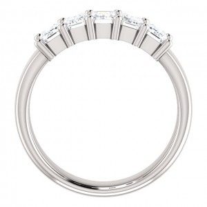 14K White 1 5/8 CTW Diamond Anniversary Band