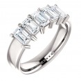 14K White 1 5/8 CTW Diamond Anniversary Band