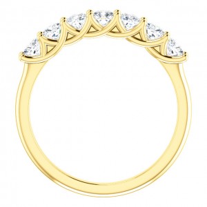 14K Yellow 1.00 CTTW Cushion Diamond Anniversary Band