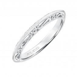 Audriana Scroll Wedding Band