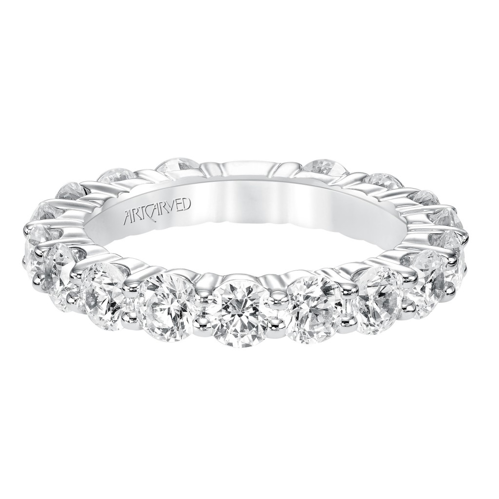 Eternity Anniversary Ring With Shared Prong Set Round Diamonds