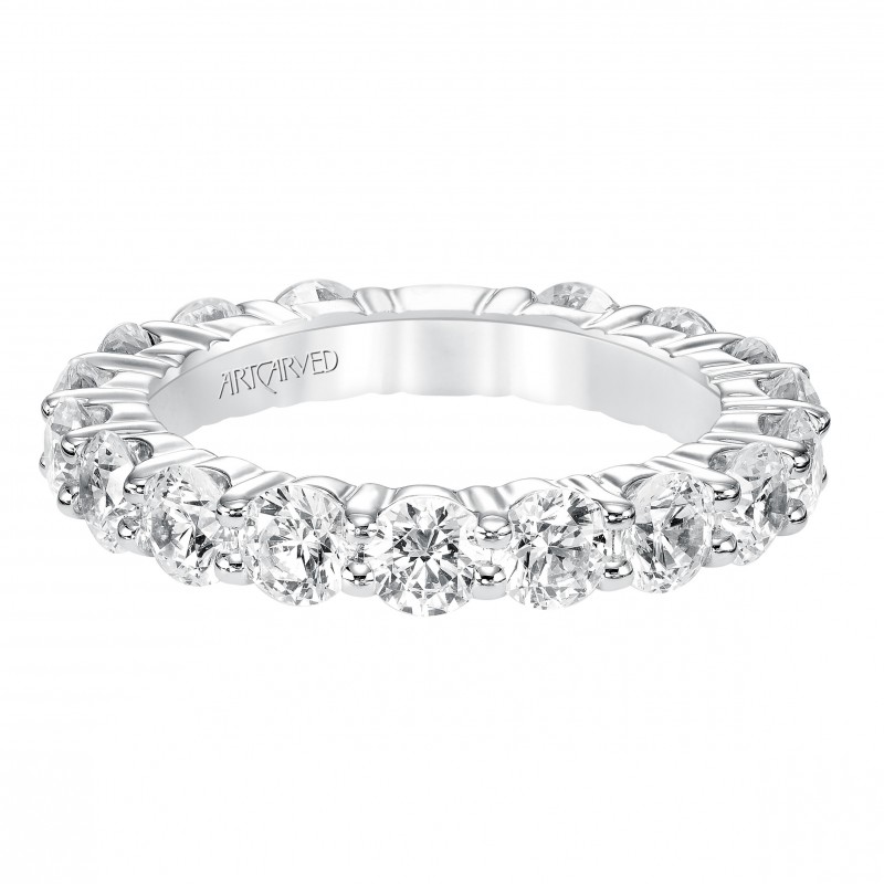 Eternity Anniversary Ring With Shared Prong Set Round Diamonds