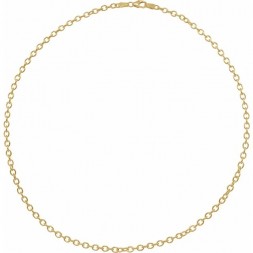 Men's 14K Yellow 3.25 mm Oval Cable 24