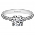 WESTRAY PAVE ENGAGEMENT WITH 0.40ct H-SI ROUND CENTER WITH PAVE SHANK