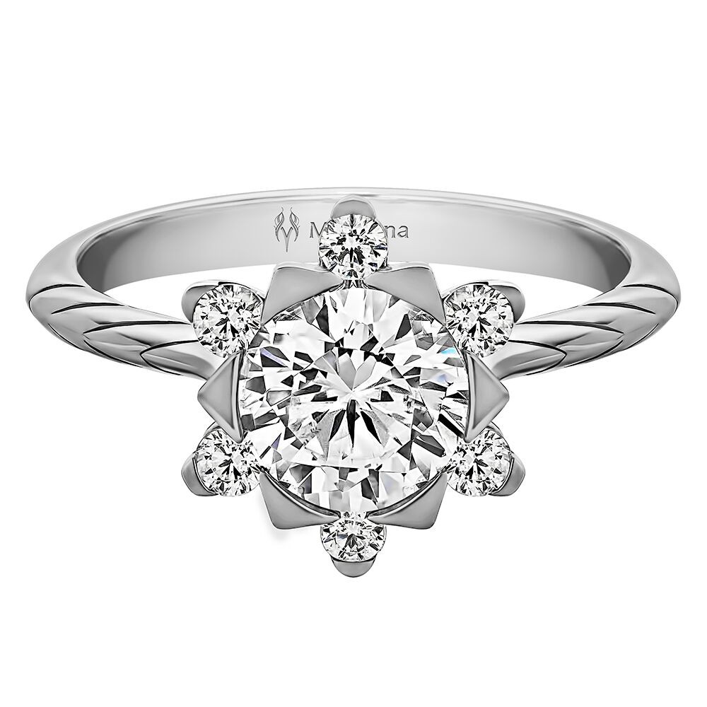 MALLOW ROUND HALO WITH 0.40ct H-SI ROUND CENTER