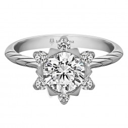 MALLOW ROUND HALO WITH 0.40ct H-SI ROUND CENTER