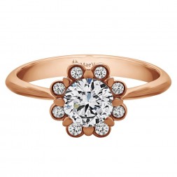 HEATHER ROUND ENGAGEMENT 0.60ct HSI ROUND CENTER