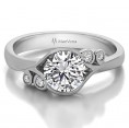 ECO FERN CLASSIC WITH 0.76ct H-SI1 LAB-CREATED DIAMOND CENTER