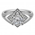 EDINBURGH ROUND ENGAGEMENT WITH 0.40ct H-SI CENTER STONE