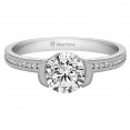 CAVA CHANNEL ROUND ENGAGEMENT WITH 0.75ct H-SI CENTER STONE