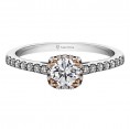 CAITHNESS ROUND HALO ENGAGEMENT RING WITH 0.30ct H-SI ROUND BRILLIANT CENTER