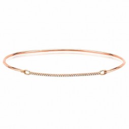 Sterling Silver Diamond Bar Bangle (.40ctw.)