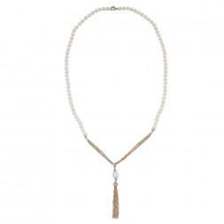 Bronze White Ringed Freshwater Cultured Pearl with Ringed Drop 30