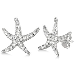 Diamond Starfish Earrings