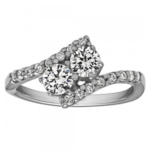 FA223 - Diamond Two Stone Ring