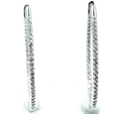 Inside Outside Diamond Hoops (.79ctw)