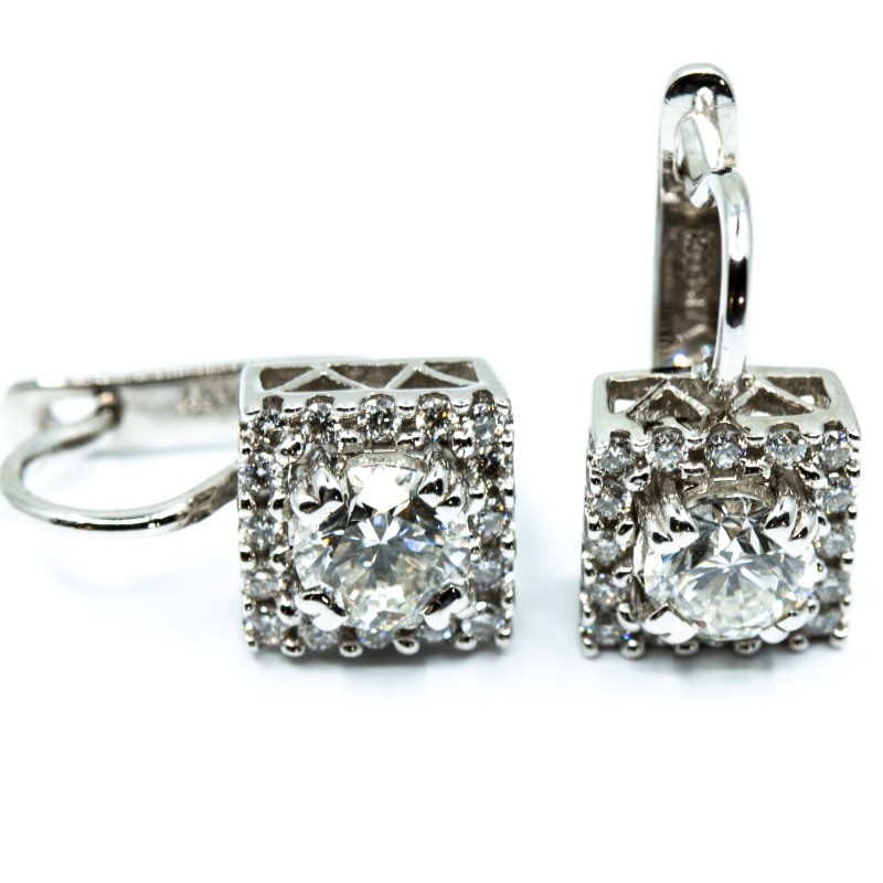 Halo Diamond Studs (1.29ctw)