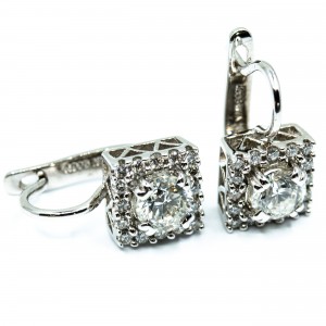 Halo Diamond Studs (1.29ctw)