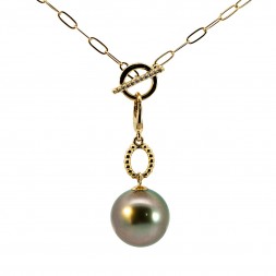 Tahitian Pearl and Diamond Necklace