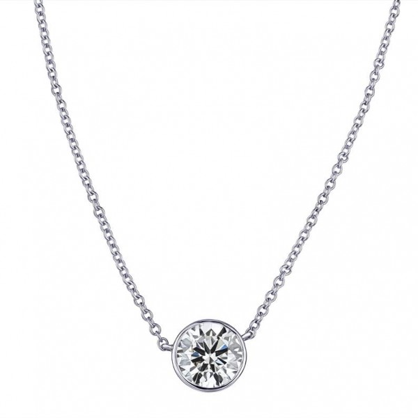 Lab Grown Diamond Bezel Necklace (.10ct)