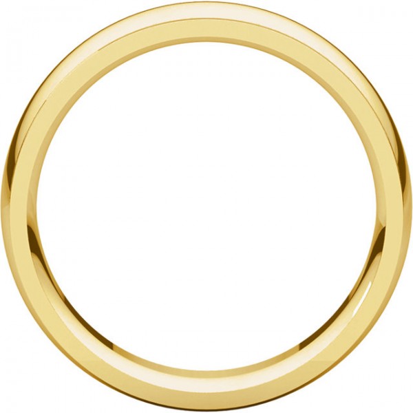 Men's 10K Yellow 6 mm Comfort-Fit Edge Band