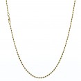 Beaded 14 karat yellow gold chain (24