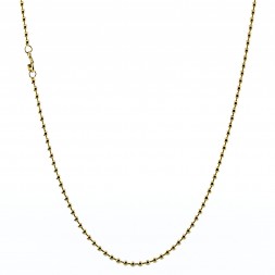 Beaded 14 karat yellow gold chain (24