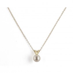 14K 6+MM White Freshwater Cultured Pearl 16