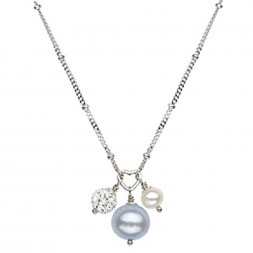 Sterling Silver Wht/Sky Blue 4.5-9MM Potato FWCP and Crystal NK 14