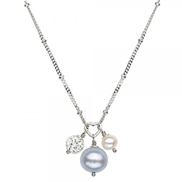 Sterling Silver Wht/Sky Blue 4.5-9MM Potato FWCP and Crystal NK 14