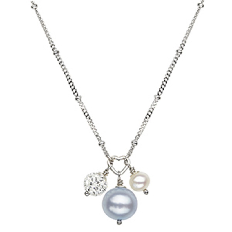 Sterling Silver Wht/Sky Blue 4.5-9MM Potato FWCP and Crystal NK 14