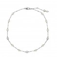 Sterling Silver White 4.5-5.5MM Potato FWCP and Crystal NK 14