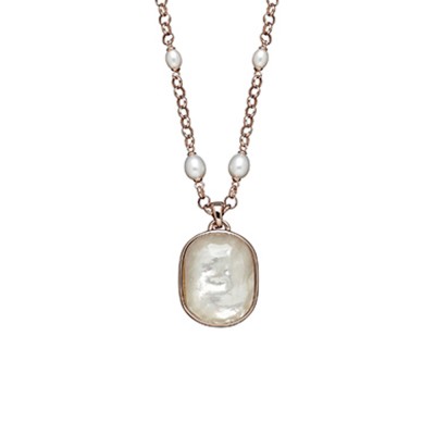 Bronze 6-8.MM Oval Freshwater Cultured Pearl White Mother of Pearl Doublet 36