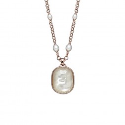 Bronze 6-8.MM Oval Freshwater Cultured Pearl White Mother of Pearl Doublet 36