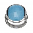 Sterling Silver Turquoise Doublet Ring