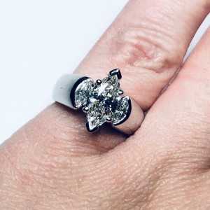 Marquise Diamond Solitaire with Marquise Accents (1.50ctw)