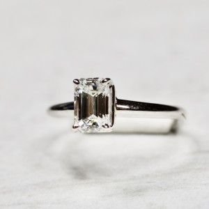 Emerald Cut Diamond Solitaire