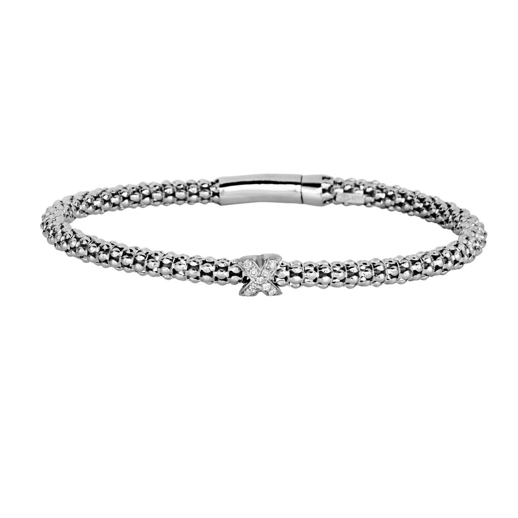 Silver Popcorn Bracelet Diamond  Inxin Element