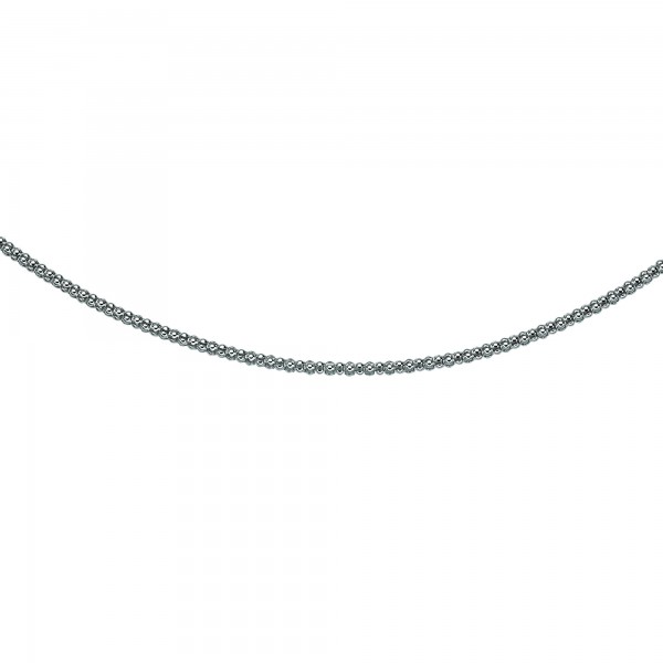 Silver 16In  Popcorn Necklace With Lobster Clasp