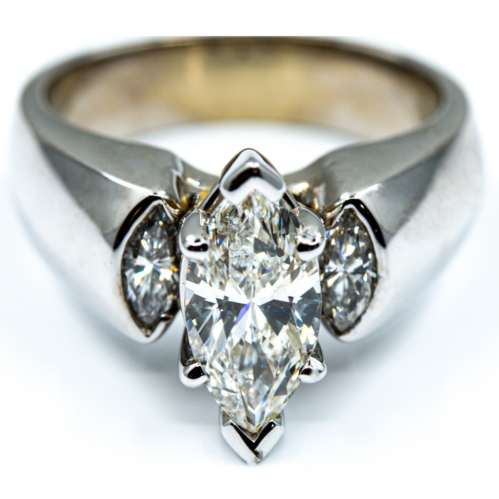 Marquise Diamond Solitaire with Marquise Accents (1.50ctw)